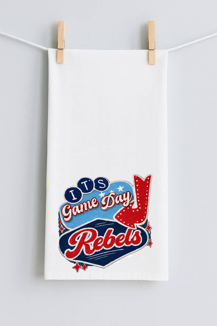 It's Gamday Rebels Tea Towel