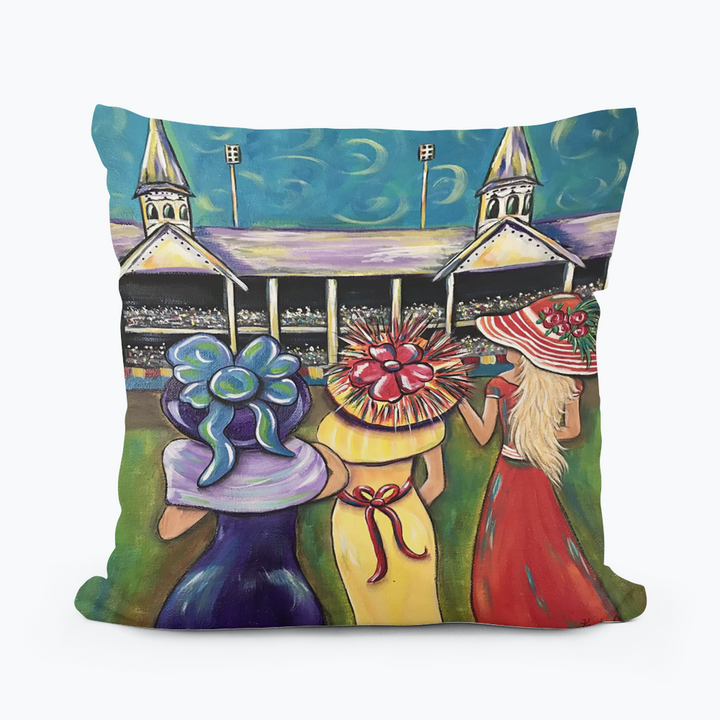 Kristie's Three Derby Girls Square Pillow