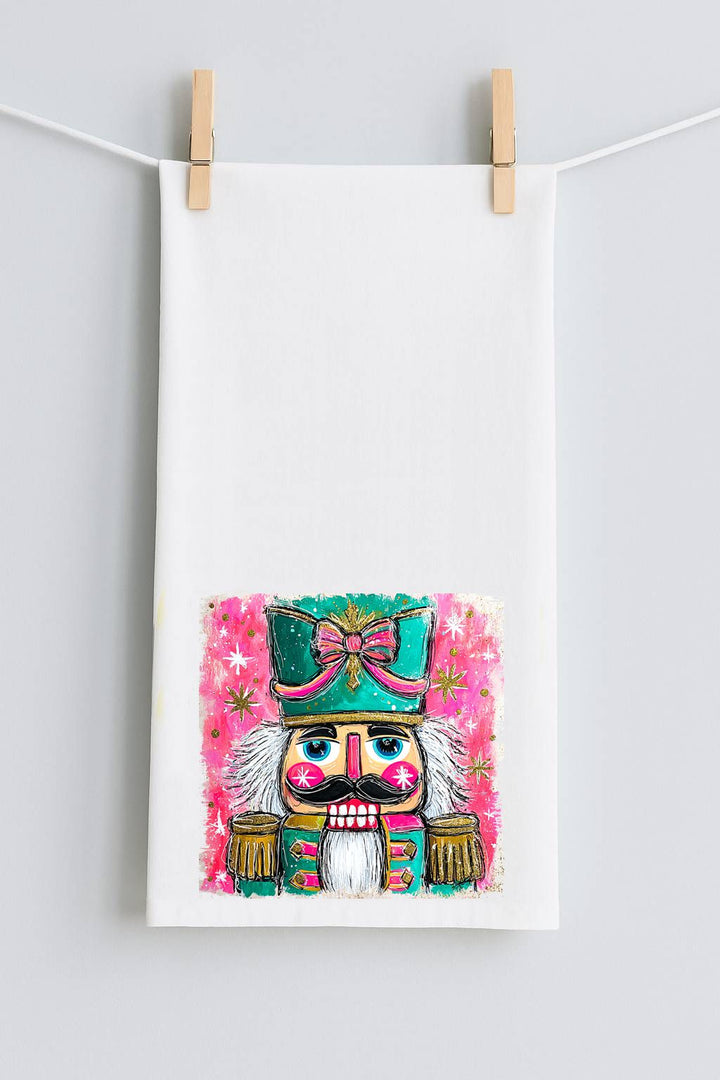 Teal Nutcracker Tea Towel