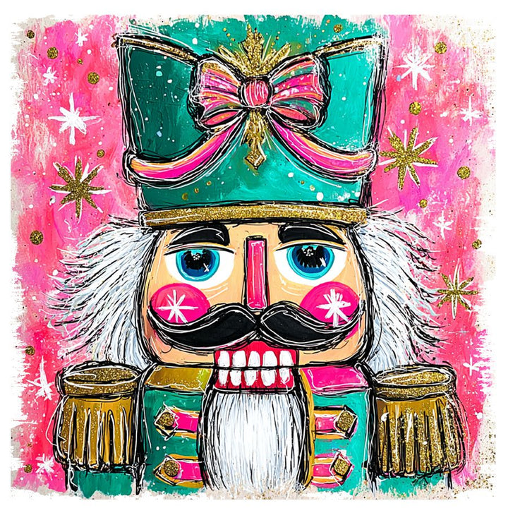Teal Nutcracker Tea Towel