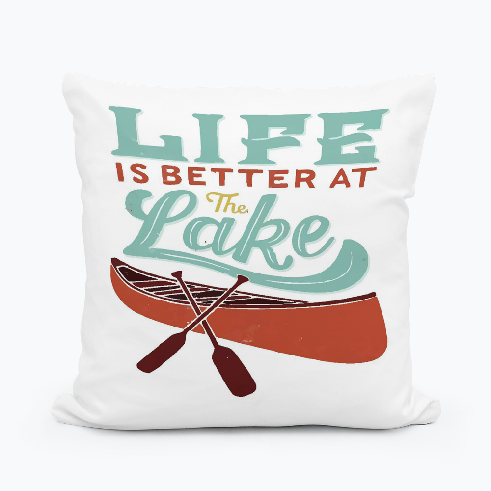 Life is Better at the Lake Square Pillow