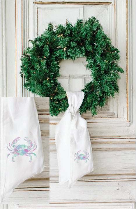 HALEY PURPLE AND GREEN CRAB WREATH SASH