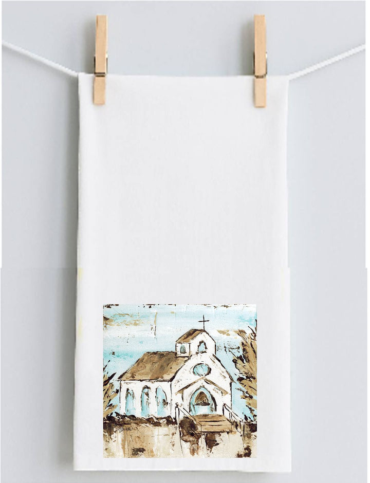 Haley's Church with Cross Tea Towel
