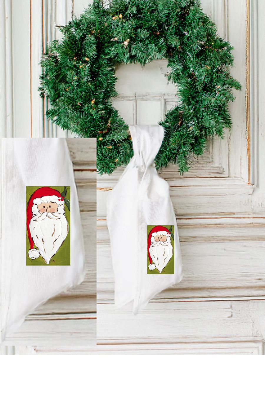 Haley's Green Long Beard Santa Wreath Sash