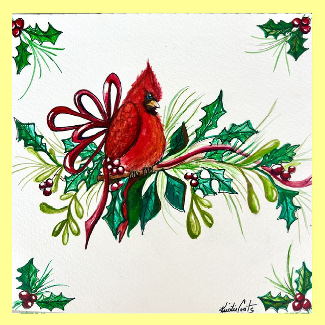Kristie's Holly Cardinal Square Swap