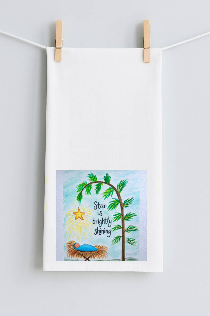Kristie's Star Brightly Shining Tea Towel