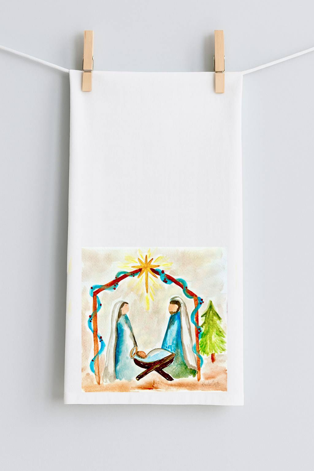 Kristie's Nativity Tea Towel