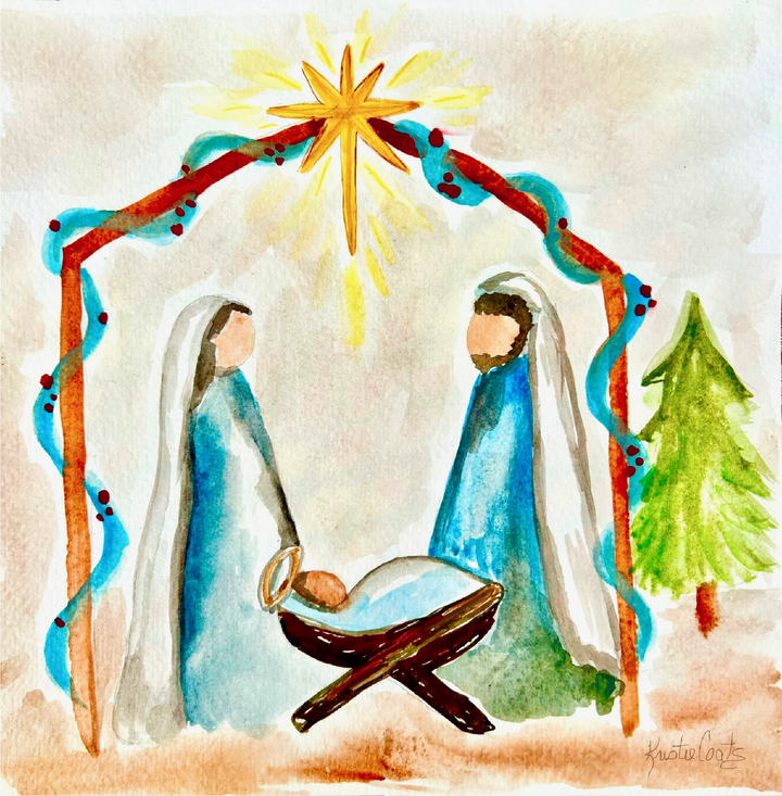 Kristie's Nativity Tea Towel