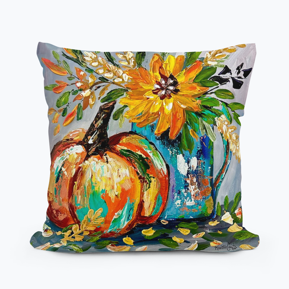 Kristie's Acrylic Painted Pumpkin Pillow