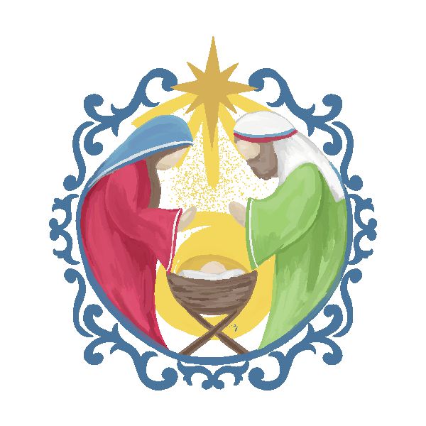 Haley's Colorful Holy Family Wreath Sash