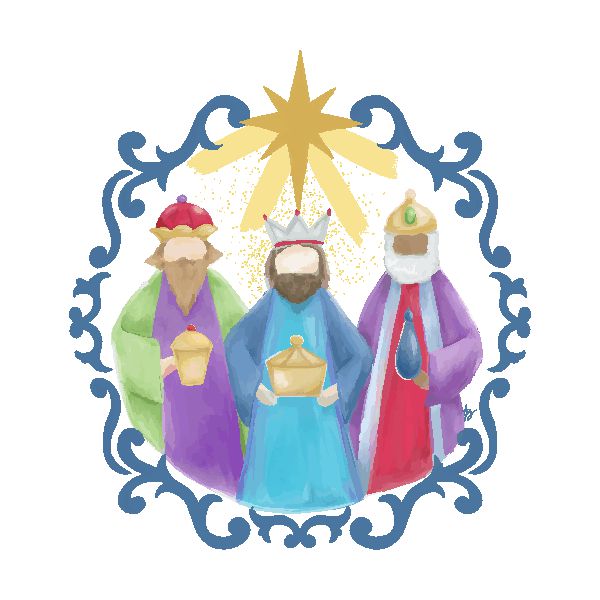 Haley's Colorful Wisemen Wreath Sash
