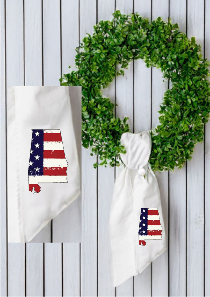 USA Flag State Alabama Wreath Sash