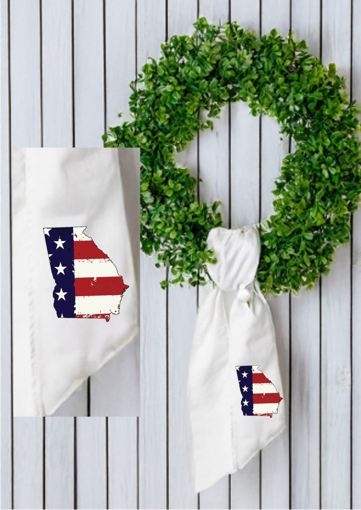 USA Flag State Georgia Wreath Sash