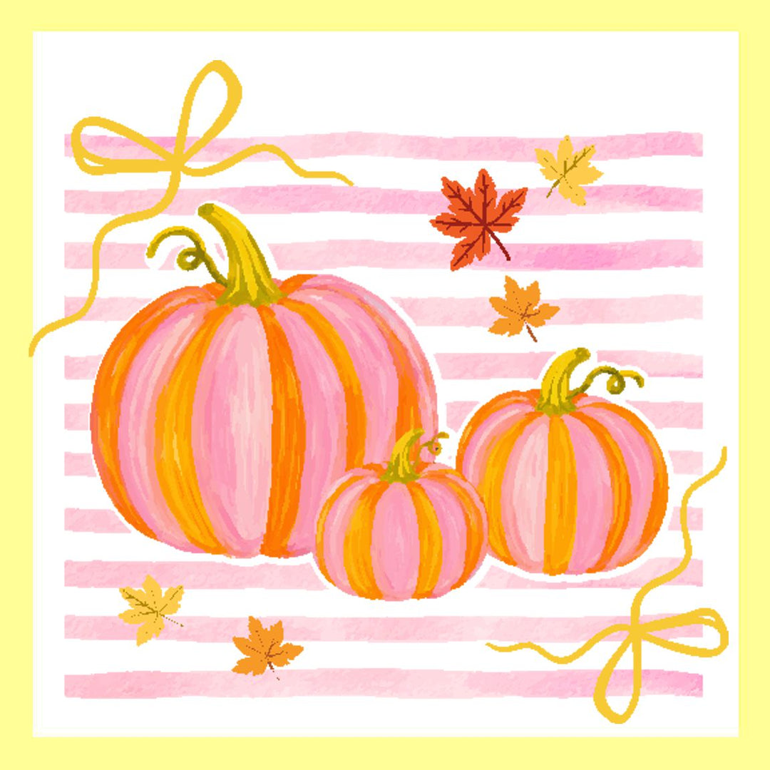 Pink Stripe Pumpkin Square Swap