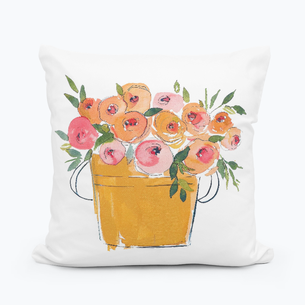 Cottage Garden Roses Pillow