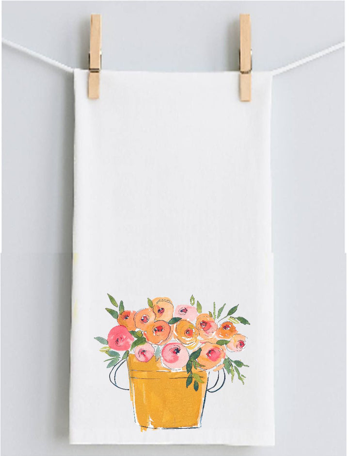 Cottage Garden Roses Tea Towel