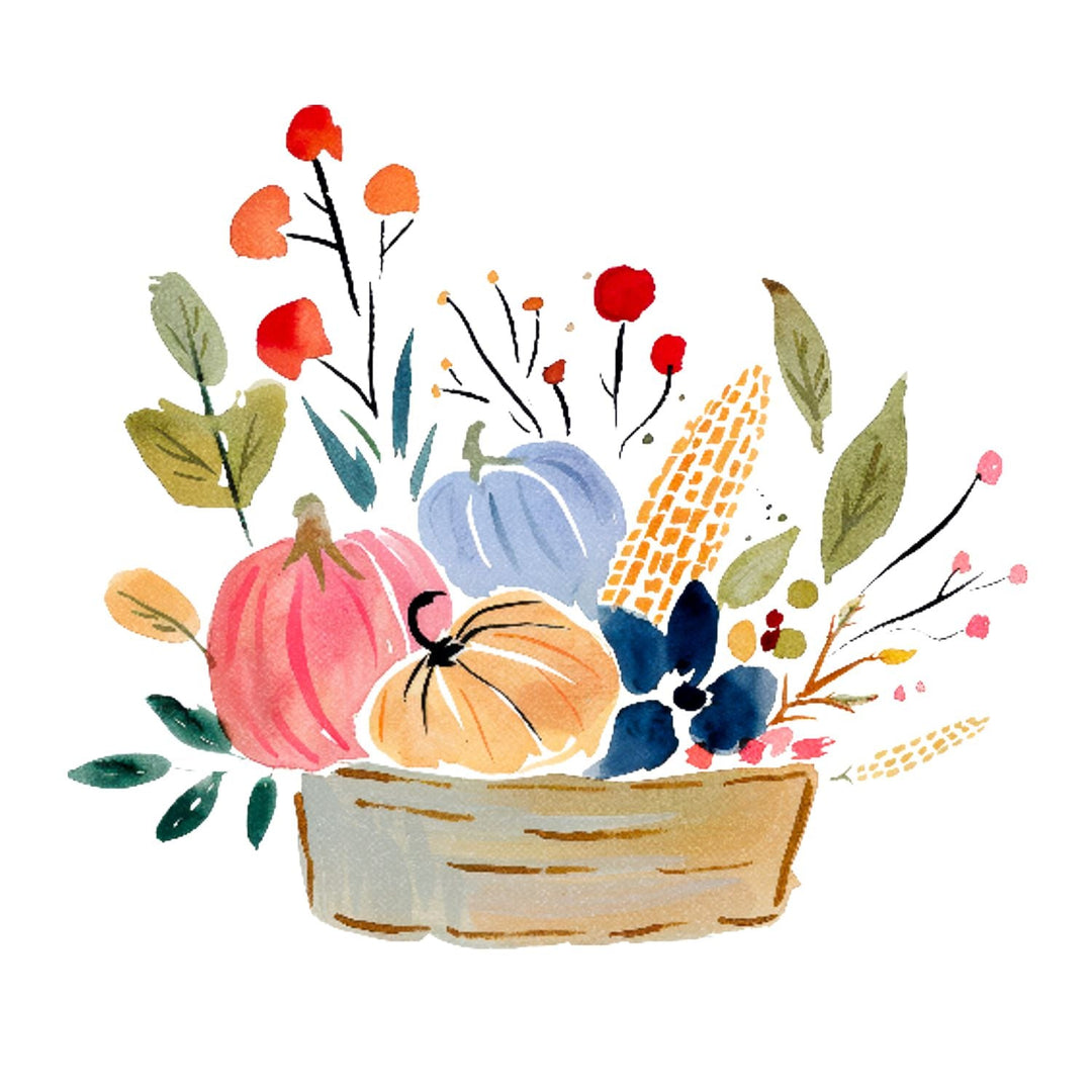 Harvest Blooms Tea Towel