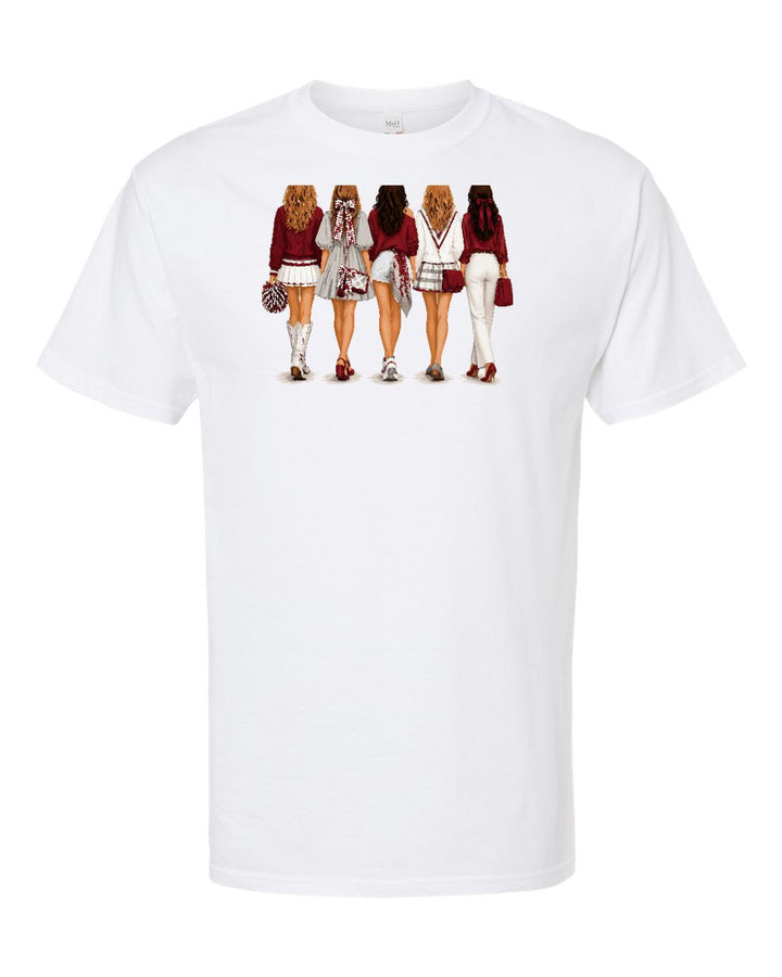 Girls in Crimson & Gray Tee