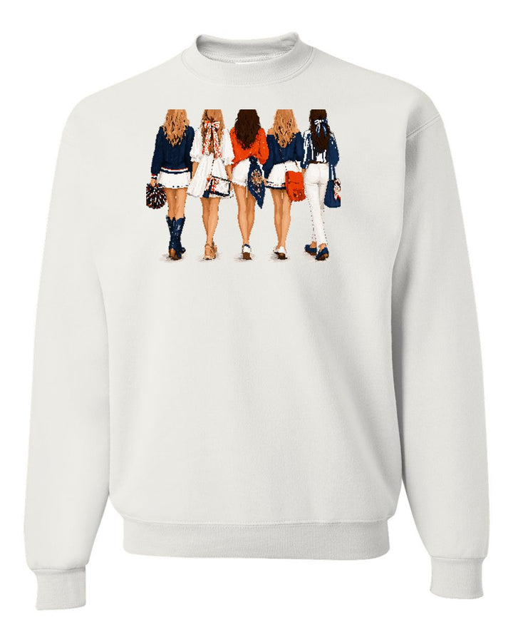 Girls Navy & Orange Sweatshirt