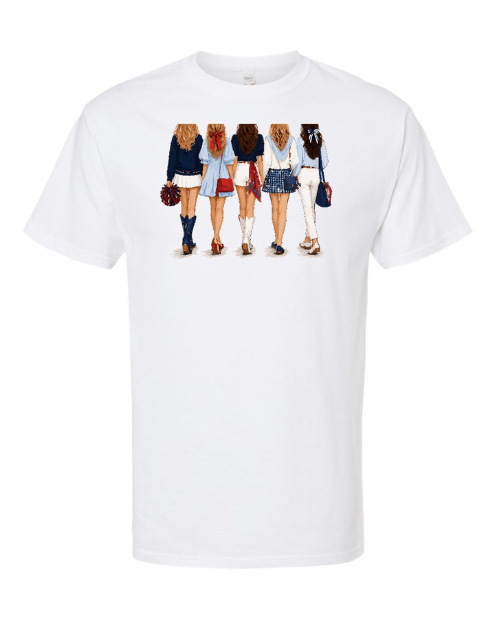 Girls Navy & Red Tee