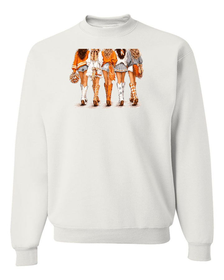 Girls Orange & White Sweatshirt