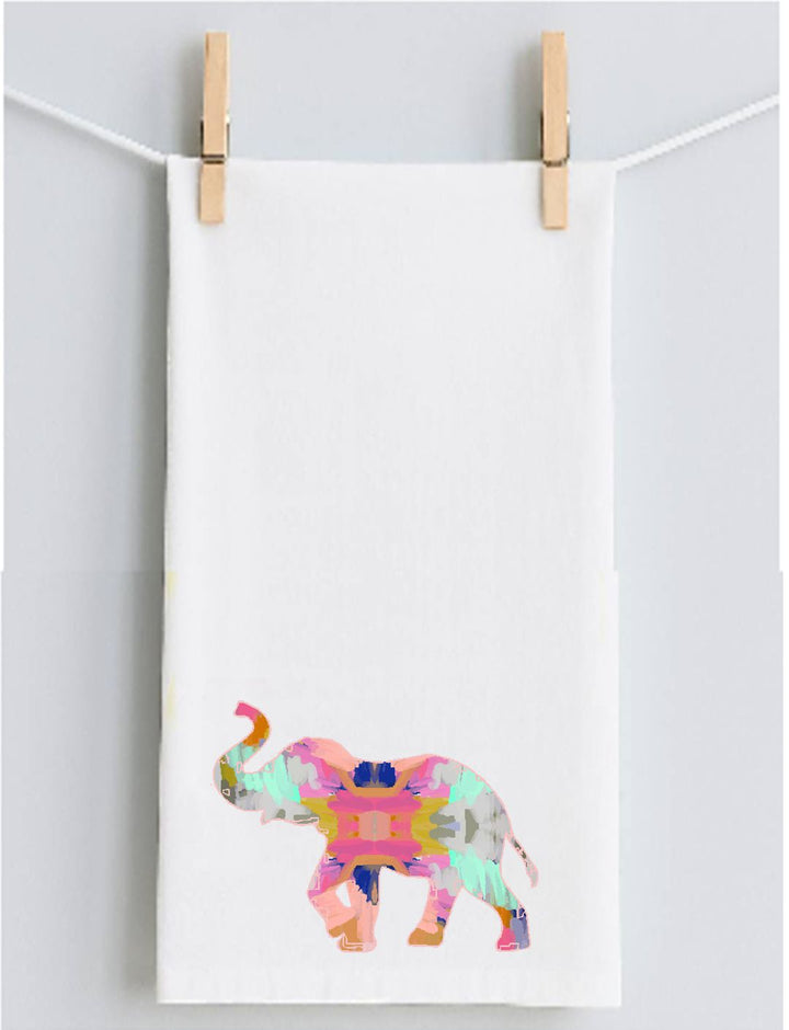 Abstract Elephant Tea Towel