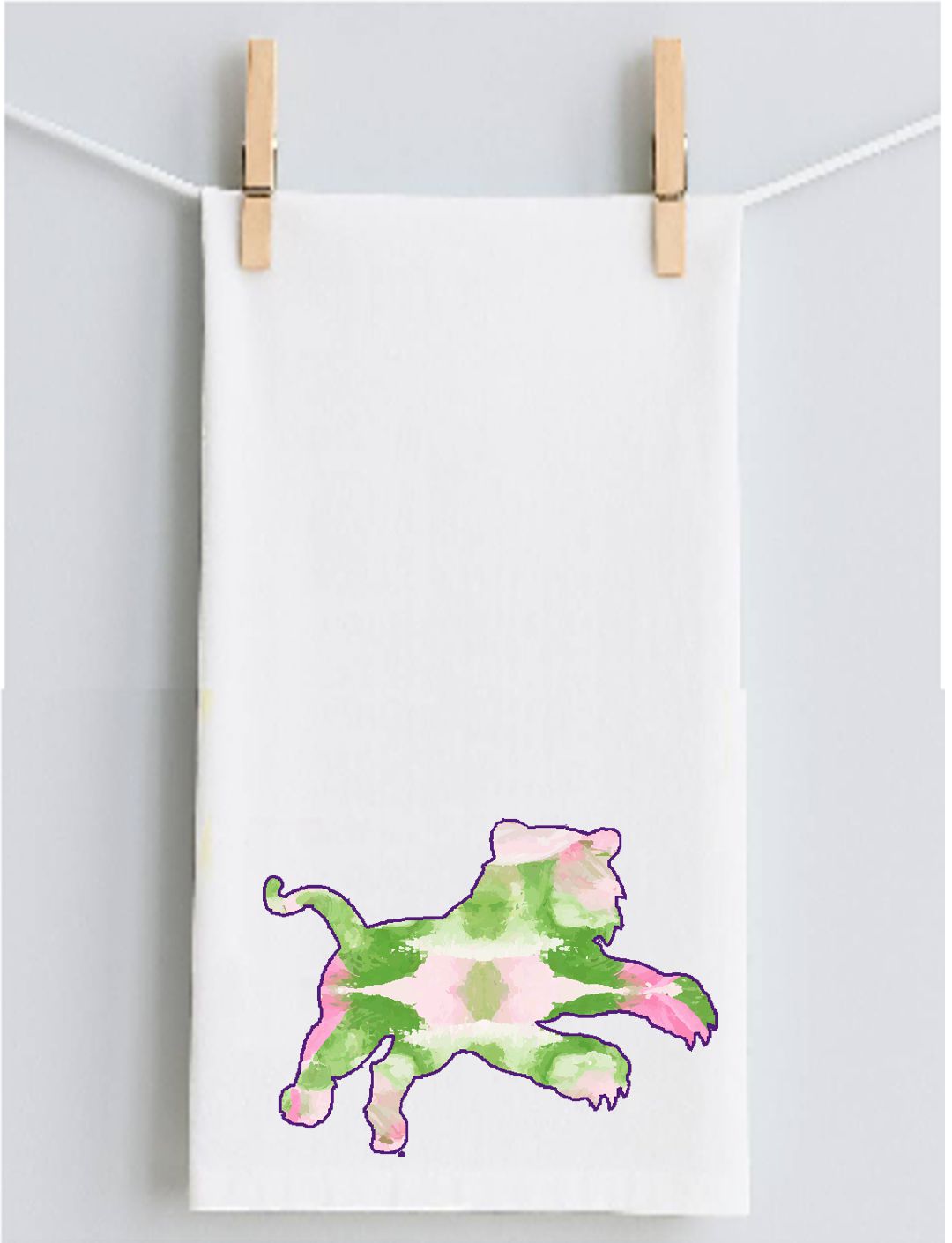 Abstract  Tiger Tea Towel