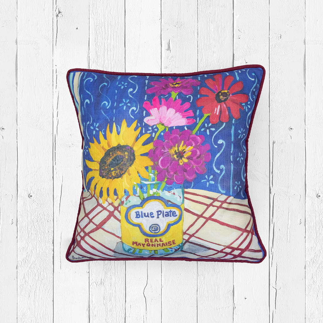 Blue Plate Pillow