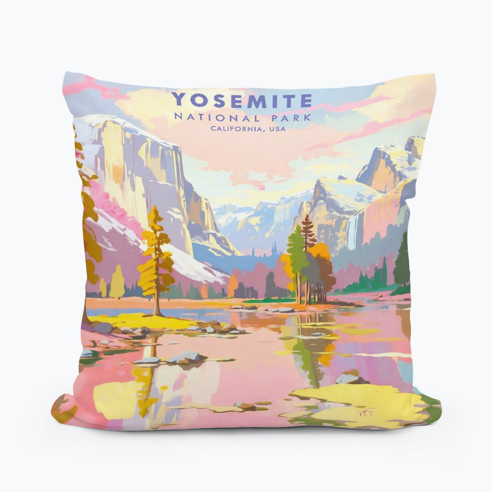CALIFORNIA YOSEMITE PARK SQUARE PILLOW