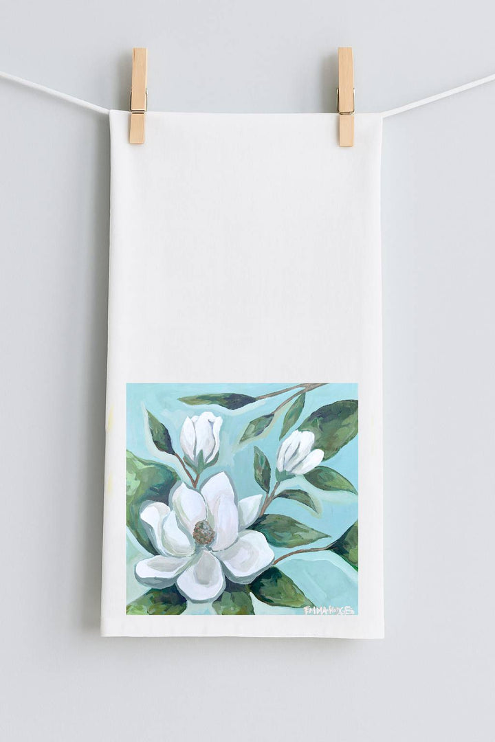 Emma Magnolia Branch Tea Towel