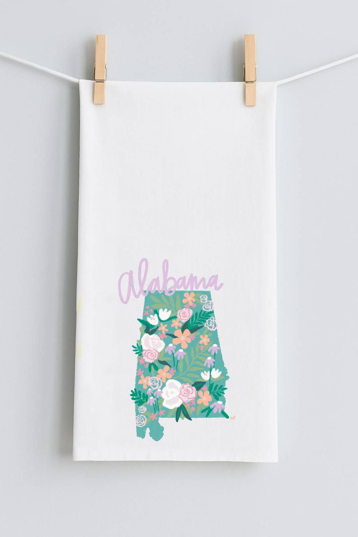 Emma's Southern State Alabama Tea Towel