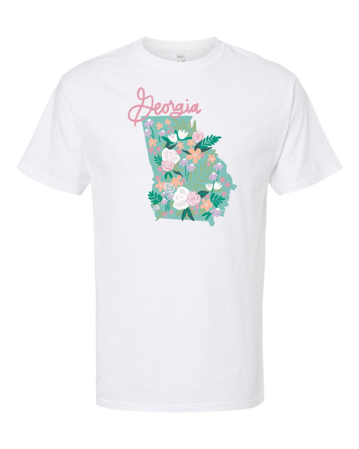 Emma's Southern State Georgia White Short Sleeve