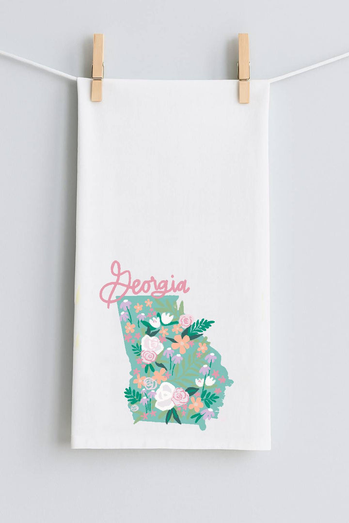 Emma's Southern State Georgia Tea Towel