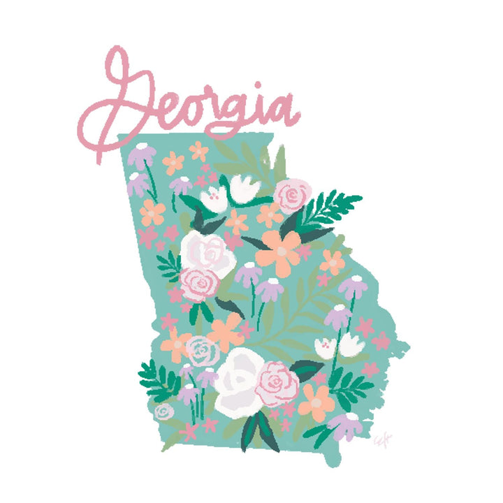 Emma's Southern State Georgia Wreath Sash