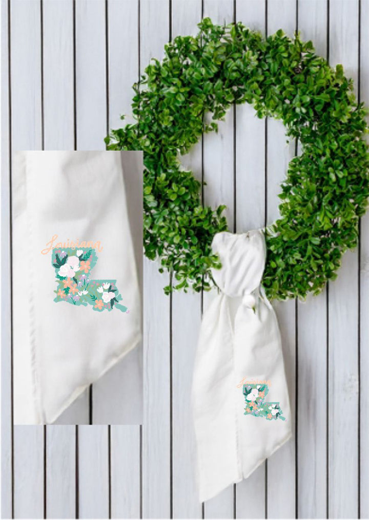 Emma's Southern State Louisiana Wreath Sash