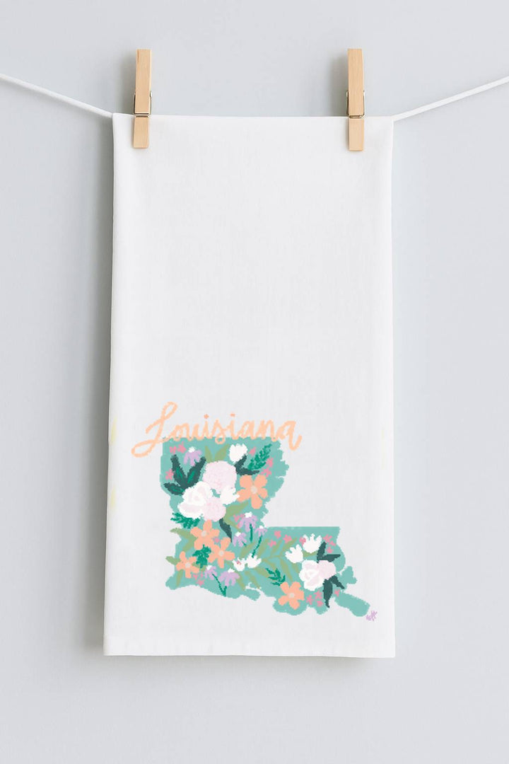 Emma's Southern State Louisiana Tea Towel