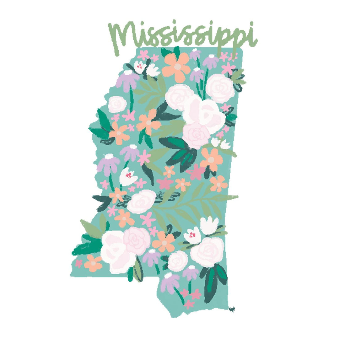 Emma's Southern State MIssissippi Tea Towel
