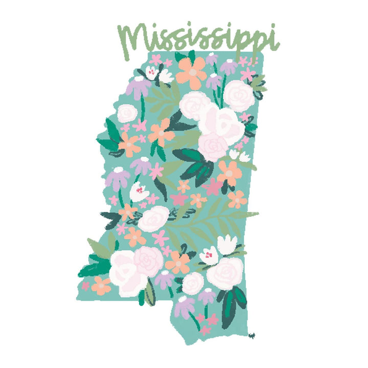 Emma's Southern State MIssissippi Tea Towel