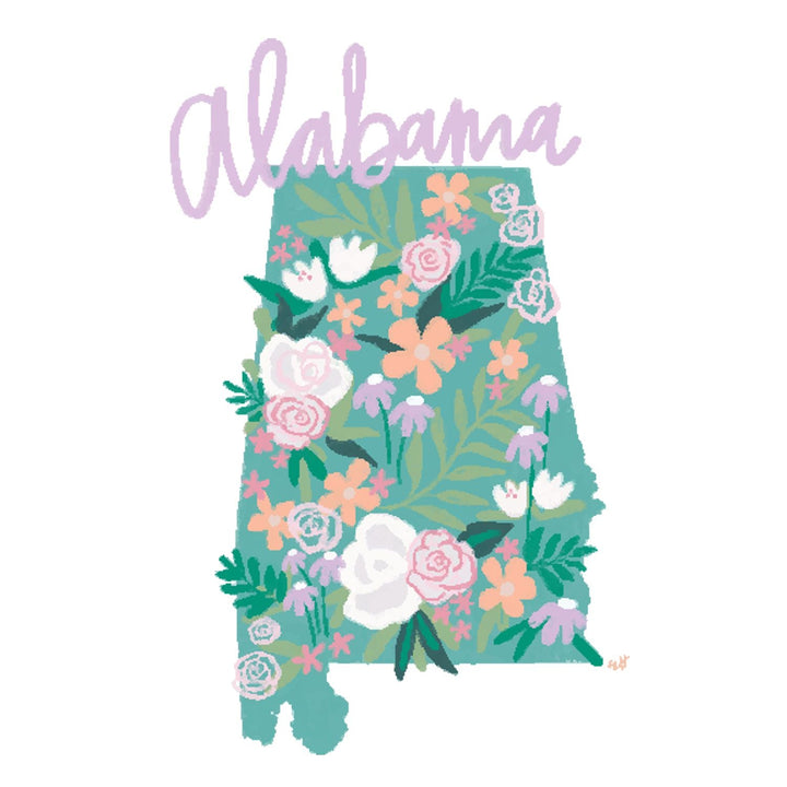 Emma's Southern State Alabama Tea Towel