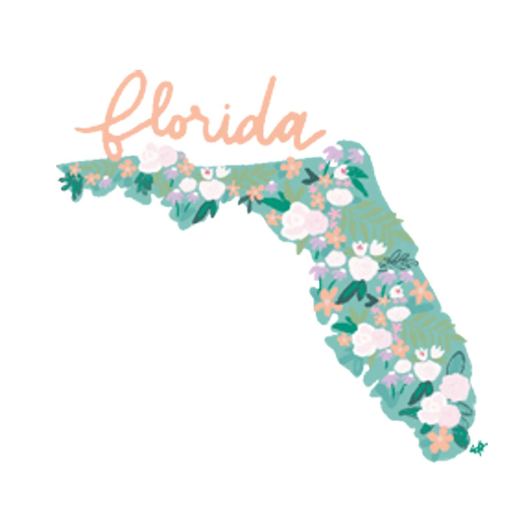 Emma's Southern State Florida Tea Towel