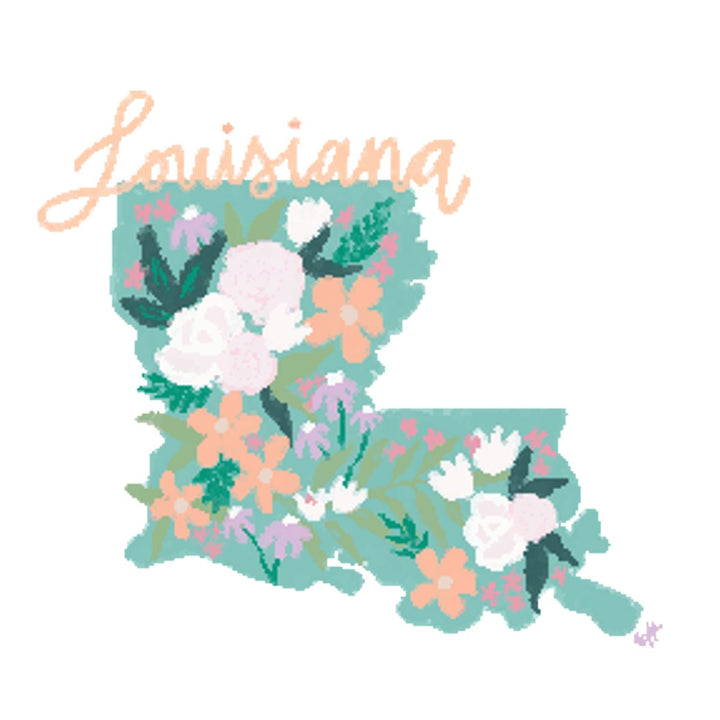 Emma's Southern State Louisiana Tea Towel