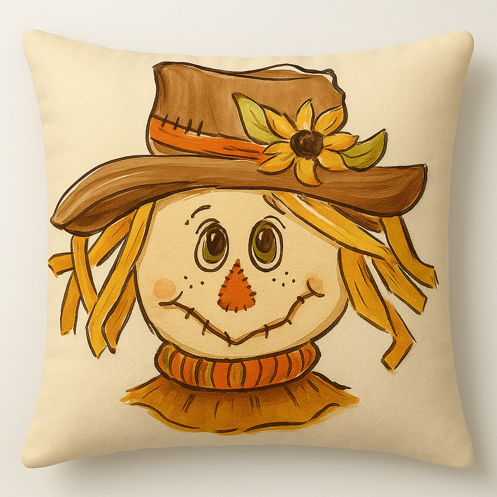 SCARECROW ORANGE PILLOW