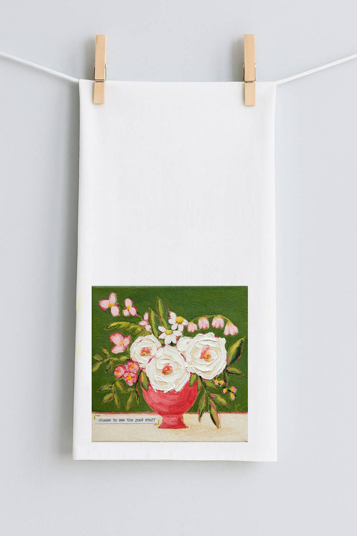 Jennifer's Choose to See the Good Stuff Tea Towel