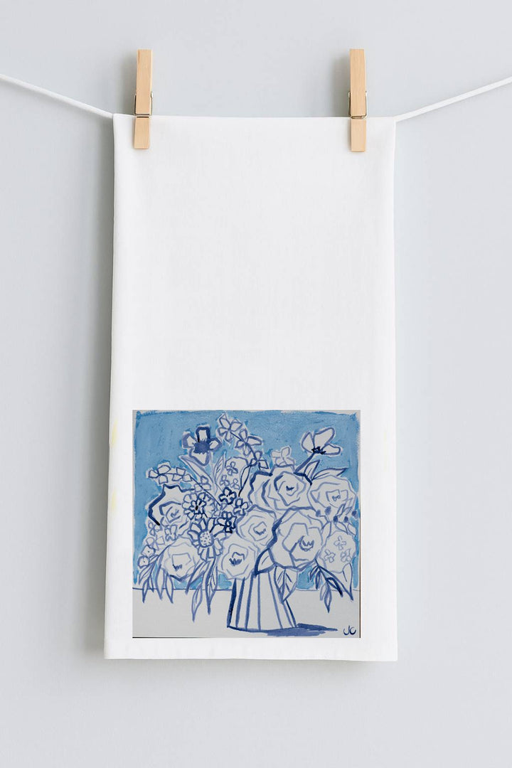 Jennifer's Shades of Blue Tea Towel