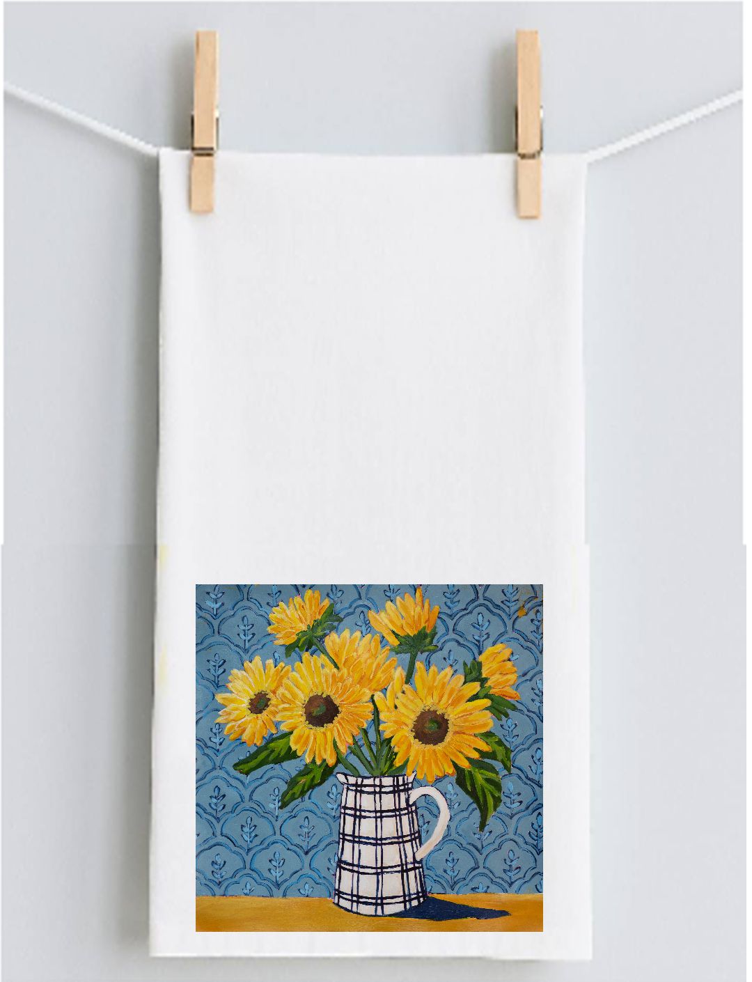 Jennifer Cottage Sunflowers Tea Towel