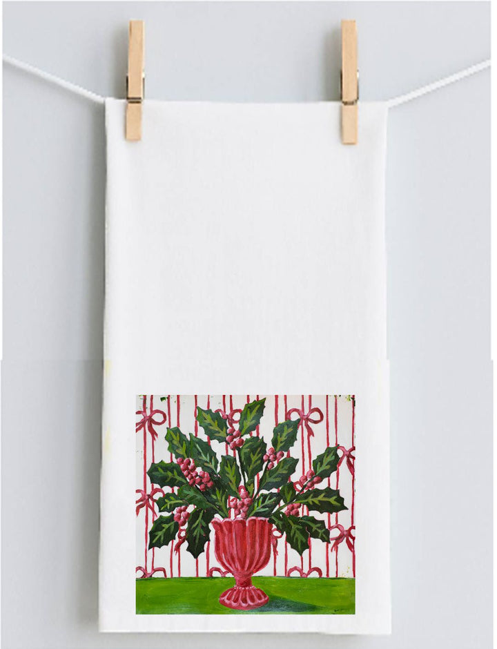 Jennifer Holiday Holly Tea Towel