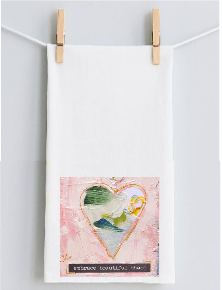 Jennifer's Embrace Beauitful Choas Tea Towel