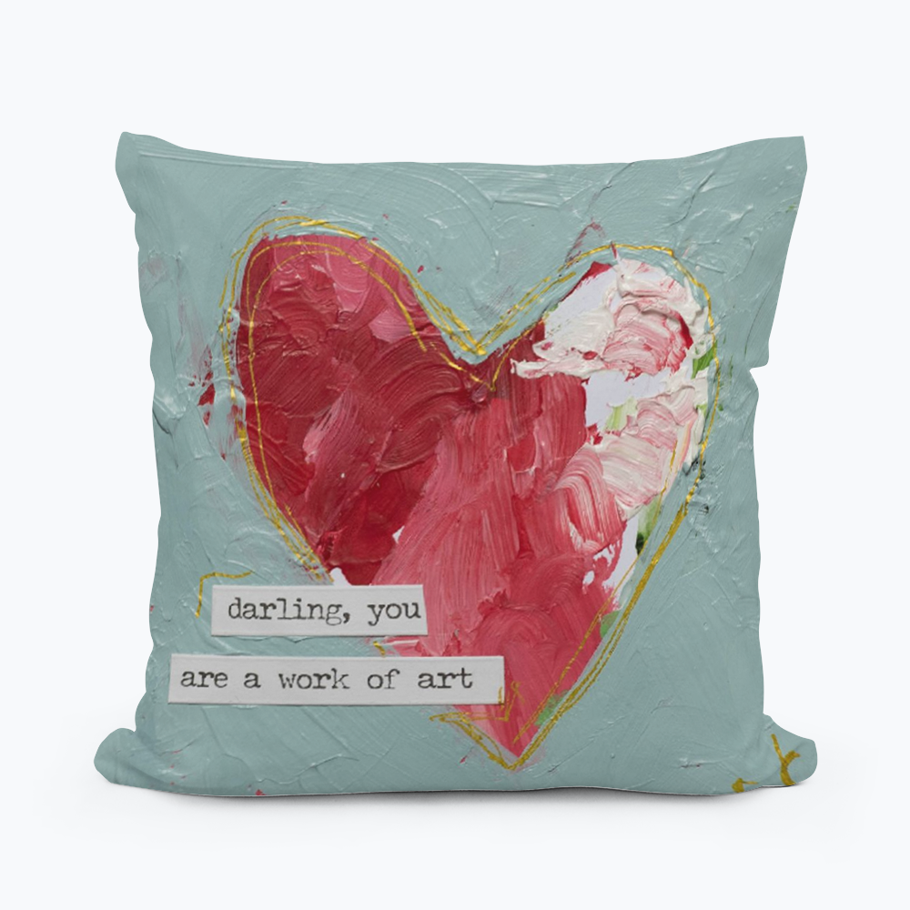 Jennifer's Work of Art Pillow