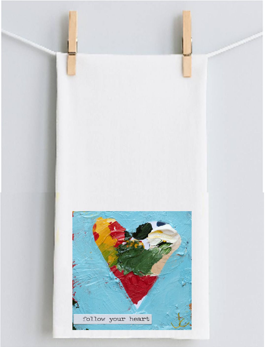 Jennifer's Follow Your Heart Tea Towel