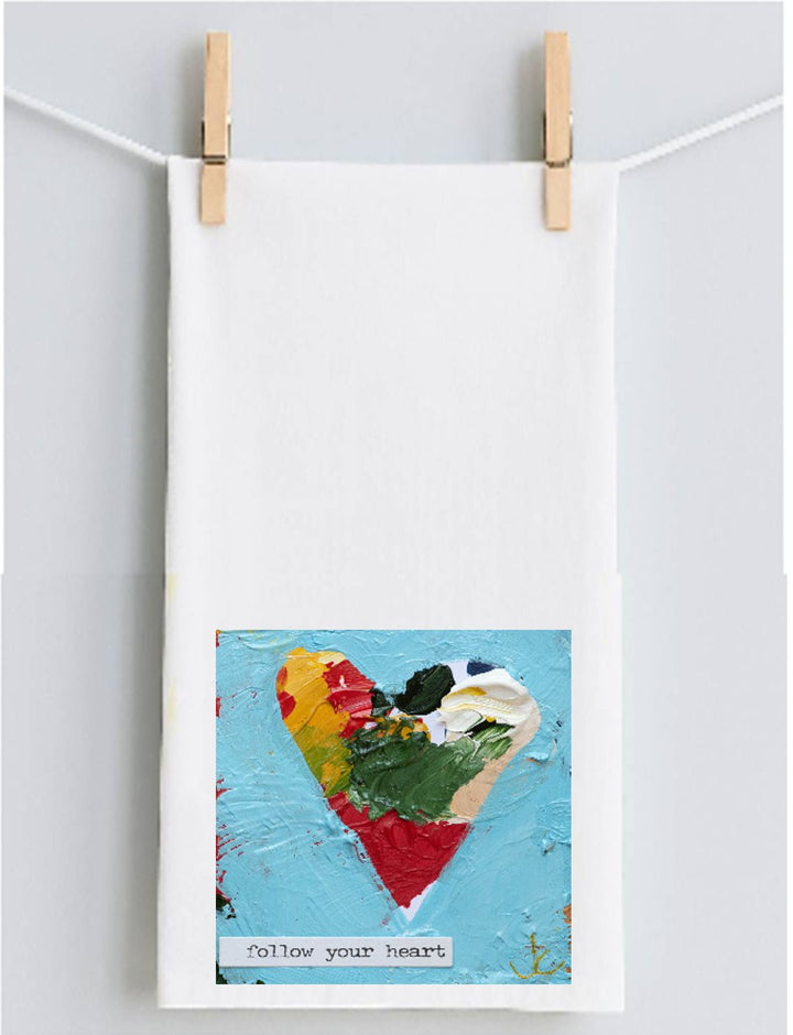 Jennifer's Follow Your Heart Tea Towel